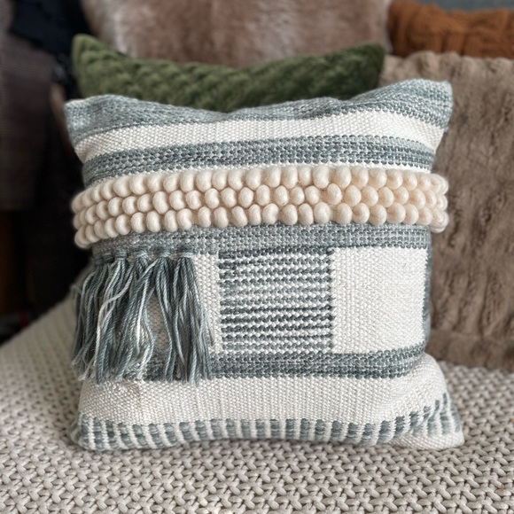 Other - Bohemian Teal and Cream Pillow